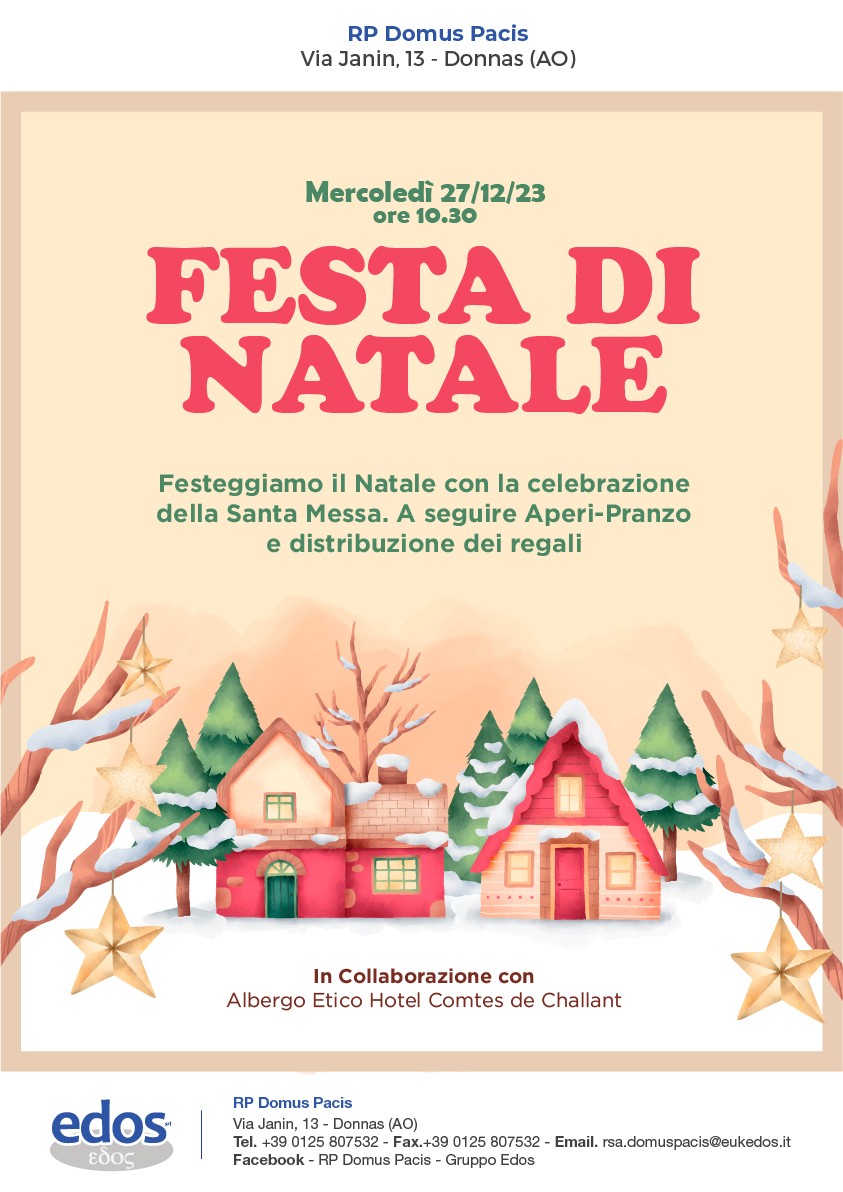 Festa Natale Domus Pacis 2023 locandina